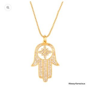 Gold Hamsa Necklace “Catalyst”